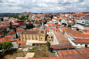 Obraz premium Cityscape Coimbra with cathedral in Coimbra, Portugal