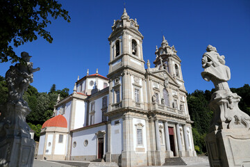 Fototapeta premium Bom Jesus do Monte church, famous landmark of Braga, Portugal