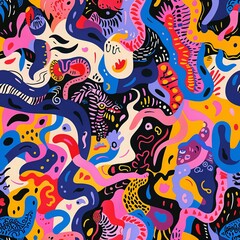 a colorful abstract design that forms a square