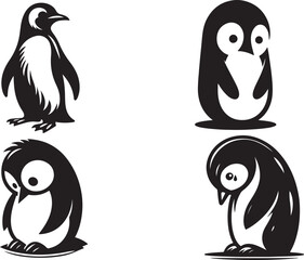 Penguin silhouette vector illustration.eps