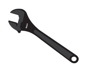wrench icon. sign design. background flat vector isolated, Simple Wrench and screwdriver or tools solid black icon