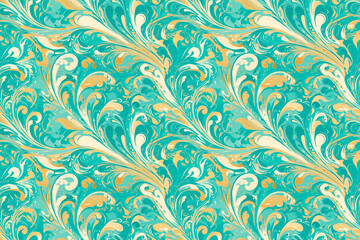 A vibrant seamless pattern with splashes of bright pink, blue, and yellow, creating an energetic tile ornament that's perfect for lively and modern decor themes