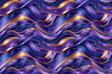 Obraz premium A striking seamless pattern with dark swirling paint splashes with vibrant orange highlights, creating a dramatic tile ornament perfect for bold decoration and modern design concepts.