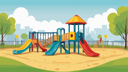 Playground equipment isometric layout