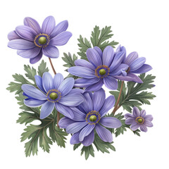 Obraz premium Bouquet of assorted flowers isolated on white background