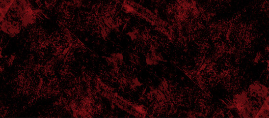 Abstract red marble on black background. Dark grunge textured red concrete wall background. gray and red granite tiles floor on red background. gloomy black and red colors background for design.