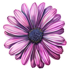 Obraz premium Pink daisy flower isolated on white background
