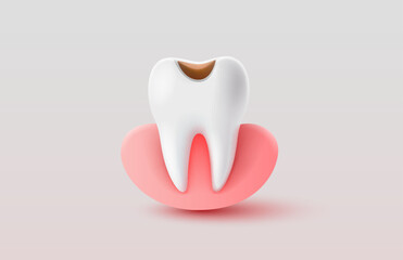 Protection of teeth, treatment against viruses and caries. Vector illustration