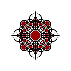 mandala, celtic, tatto full color vector logo
