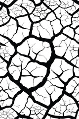 Detailed vector illustration of cracked dry soil pattern representing drought and environmental challenges