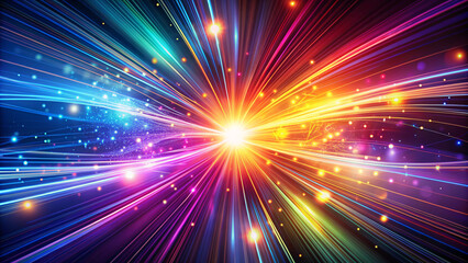 Naklejka premium abstract colorful lines neon light background