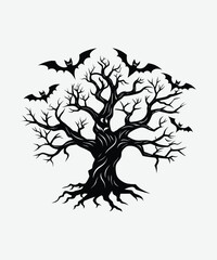 A silhouette Ghost tree