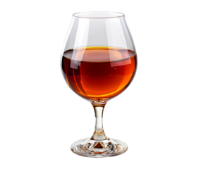 Brandy drink isolated on transparent background