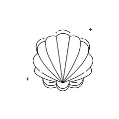 Beach Seashell Vector Icon Design