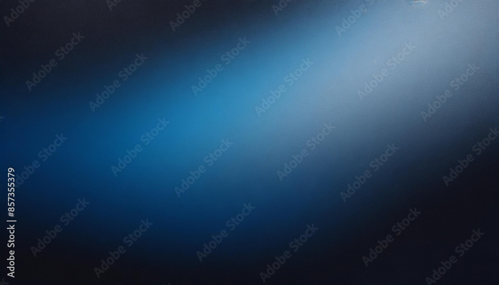 Aufkleber dark minimalistic gradient black and blue background with copy space, abstract texture, banner