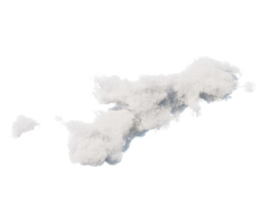 single white cloud with transparent background