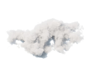 single white cloud with transparent background