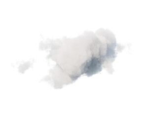 single white cloud with transparent background