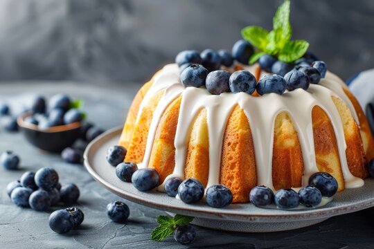 Blueberry bundt cake