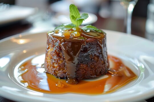 Caramel topped date cake sticky toffee pudding
