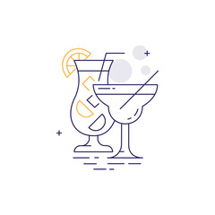 Drink Cocktails Vector Icon Design