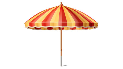 Red And Yellow Striped Beach Umbrella