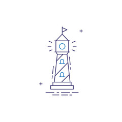 Lighthouse Vector Illustration Icon Design