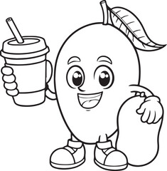 illustration of a person drinking tea