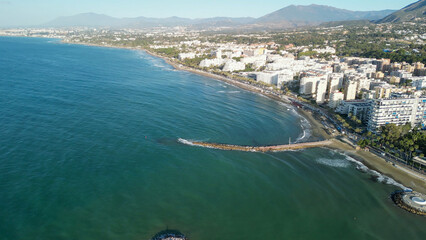 Fototapeta premium Aerial view of Marbella, Andalusia. Southern Spain