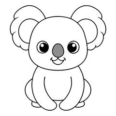 cartoon line art vector illustration