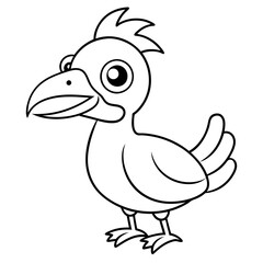 cartoon line art vector illustration