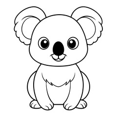 cartoon line art vector illustration