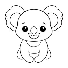 cartoon line art vector illustration