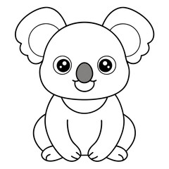 cartoon line art vector illustration