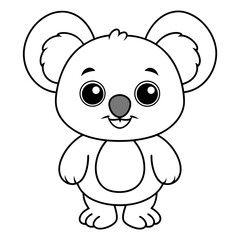 cartoon line art vector illustration
