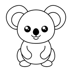 cartoon line art vector illustration