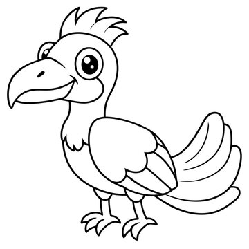 recommend clip art: single baby horn bill line art vector svg