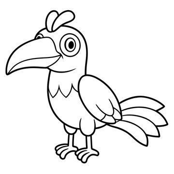 recommend clip art: single baby horn bill line art vector svg