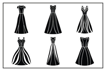 Dress full length silhouette Vector
