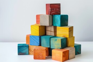 Obraz premium toy blocks made of wood