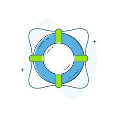 Life Ring, Safety, Life Jacket Vector Icon Design