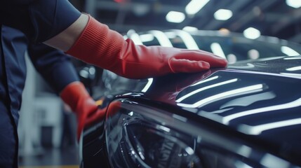 Obraz premium Freshly polished retro car