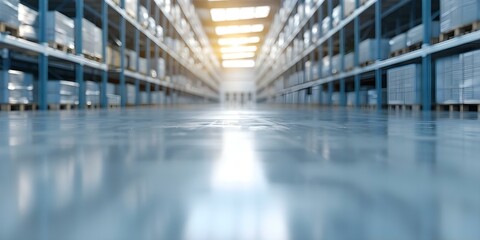 Explore cuttingedge warehouse management showcasing efficiency technology integration and modern logistics. Concept Cutting-edge warehouse management, efficiency technology integration