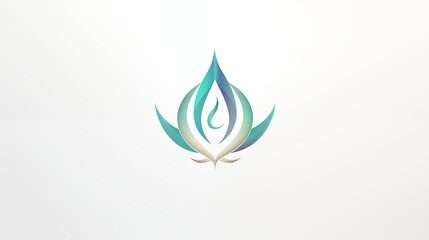 Obraz premium Elegant, Minimalist Logo Design with Abstract Floral and Teal Elements