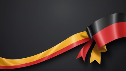 Germany ribbon color in dark background. 