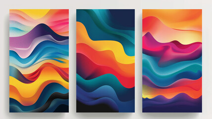 Obraz premium Modern Art Posters with Black and White Geometric Designs