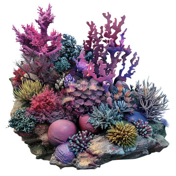 colorful coral reef underwater scene clip art preview