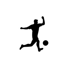 Set of Soccer Players Silhouettes vector
