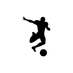 Obraz premium Set of Soccer Players Silhouettes vector