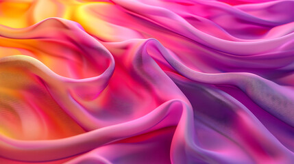 "Abstract Silk Cloth with Elegant Wavy Patterns: A Vibrant Illustration of Luxurious Textile Texture and Flowing Design Elements"





